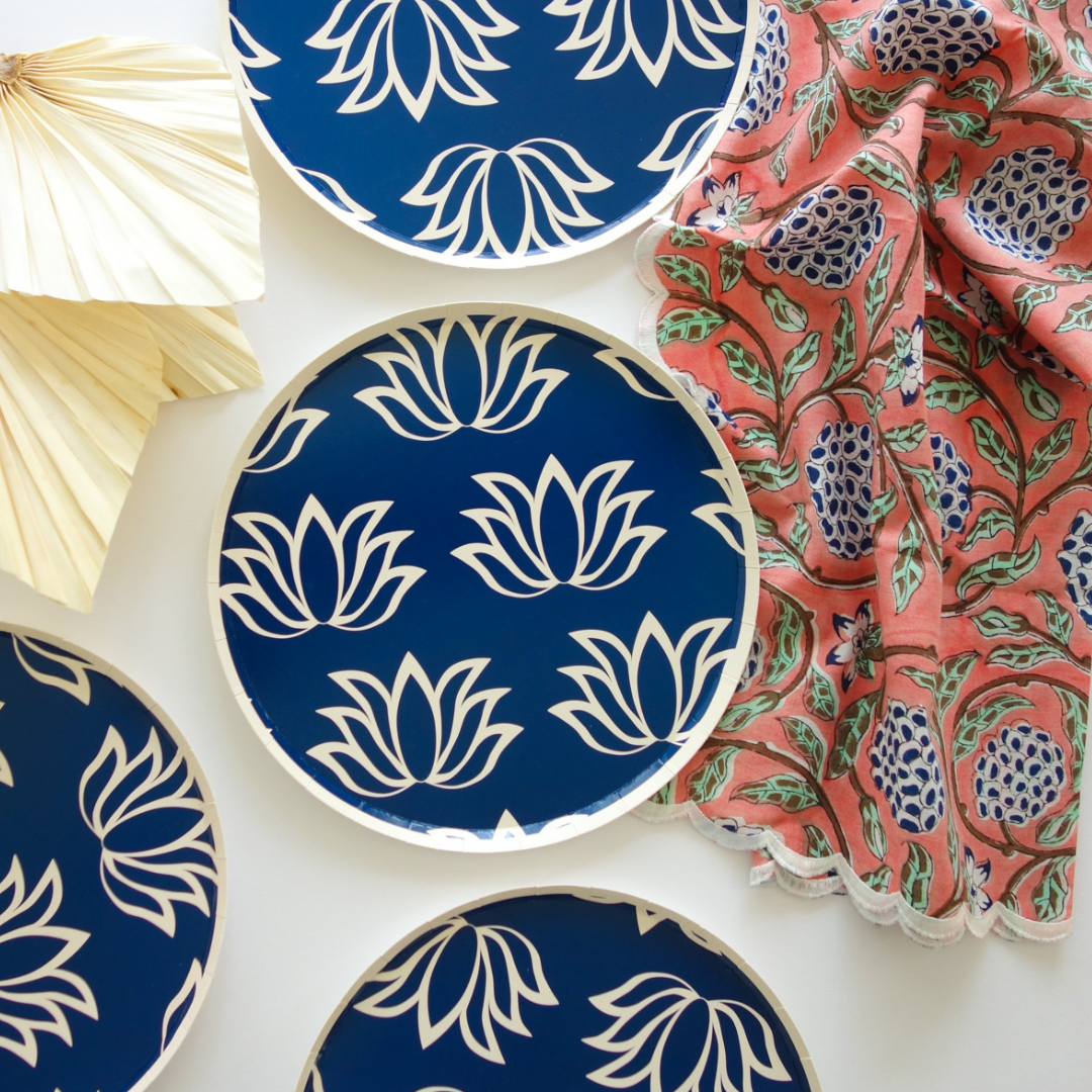 Lotus Plate Set (x 8)