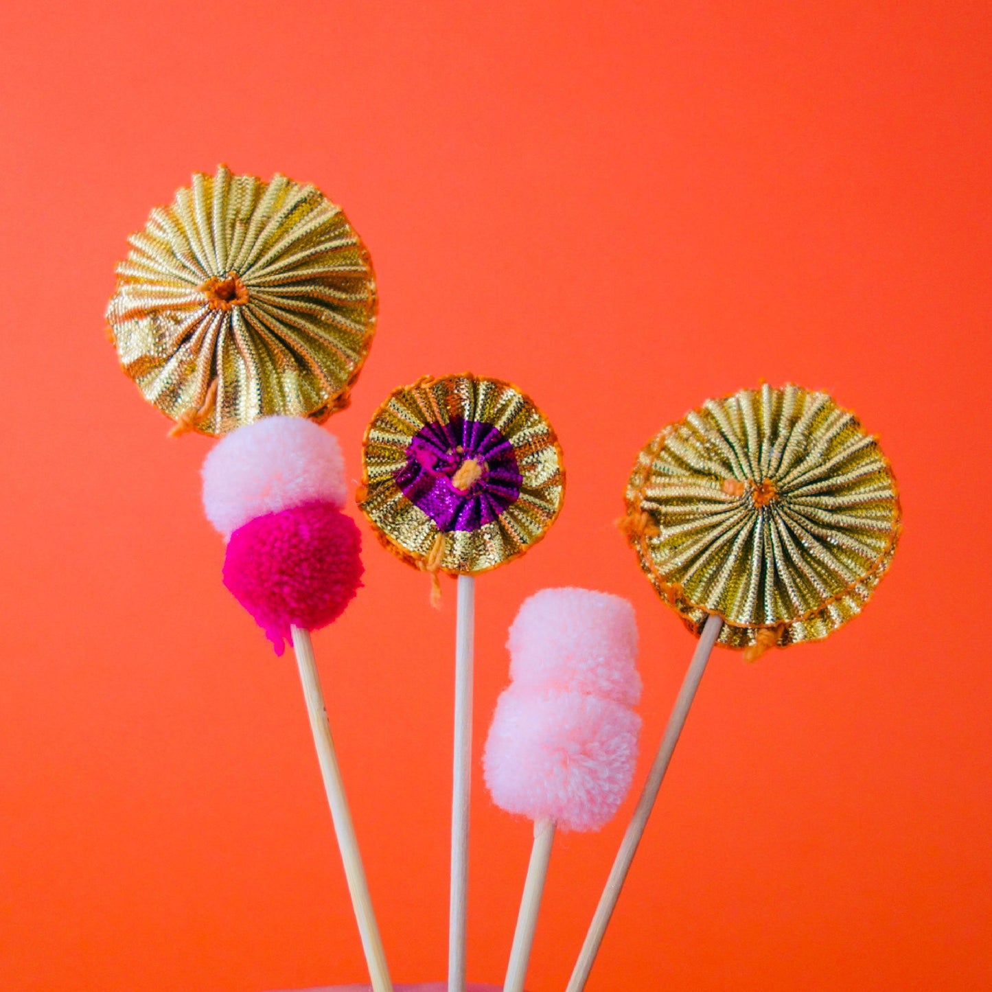 Pretty in Pink Cake Topper (x 4)