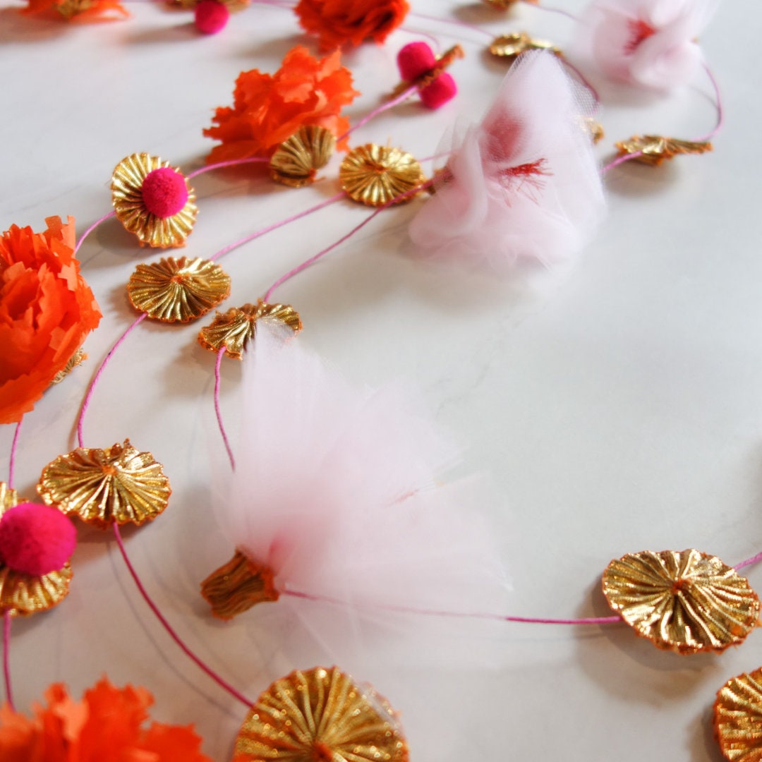 Marigold Garland in Pink (x 3)