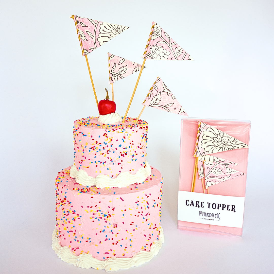 Poppy Pink Cake Topper
